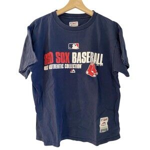 MLB Majestic Red Sox T shirt Mens Medium navy red